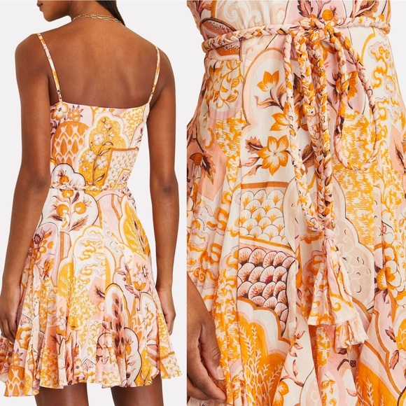 RHODE | Casey 70’s Floral Mini Dress Sz: Small - Picture 4 of 12